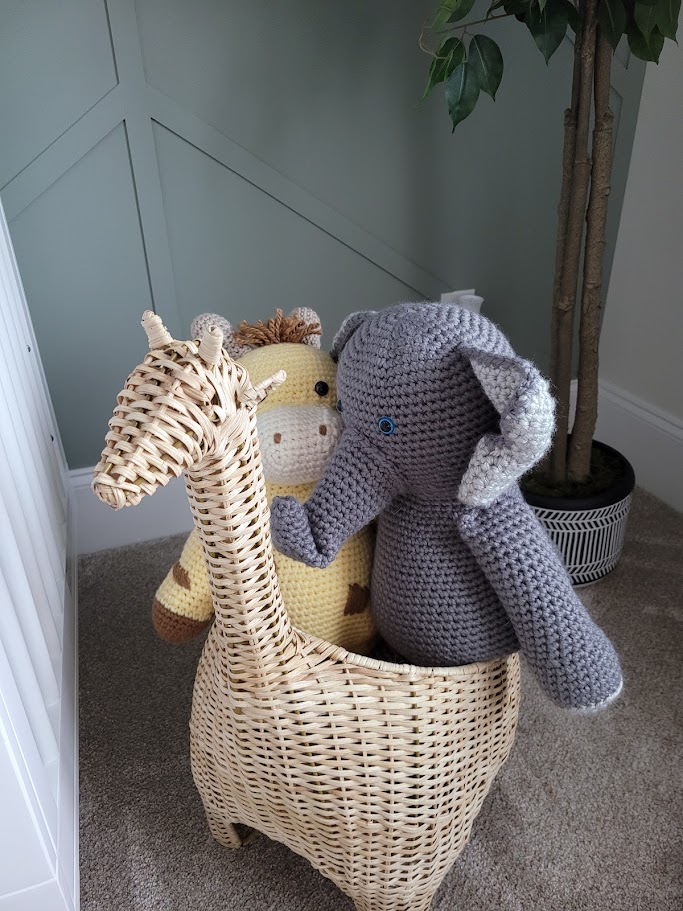 Giraffe and Elephant
